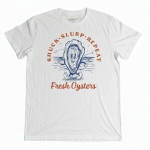 Academy Men's Graphic White T Shirt Short Funny Sleeve Crew Neck Medium NEW